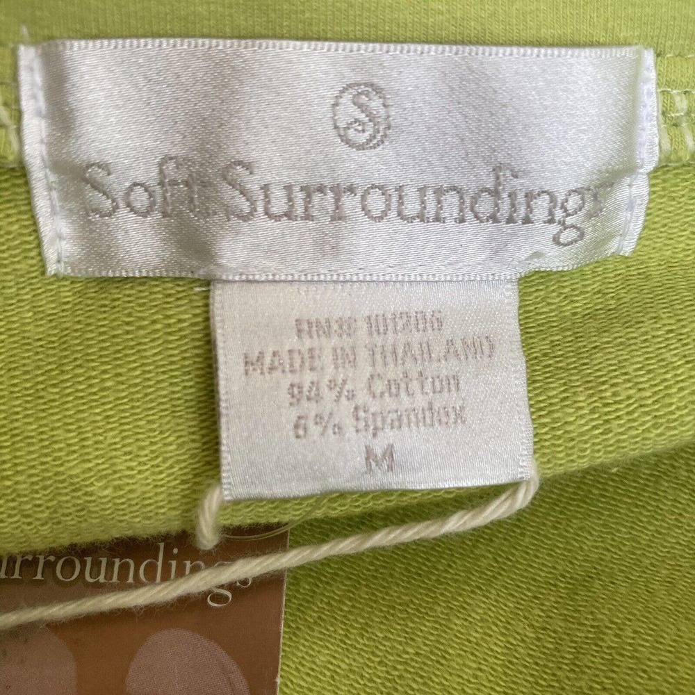 Soft‎ Surroundings Jacket Womens Medium Nirvana Lime Button Closure New - Picture 8 of 11